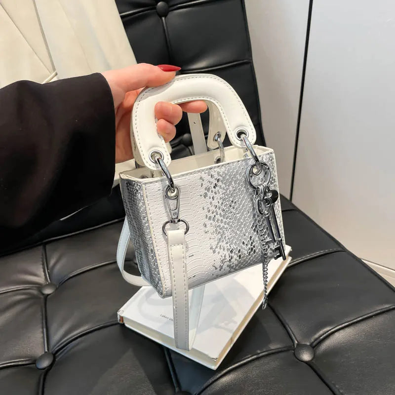 Fashion Classic Women's Mini Handbag | Small Square Bag & Serpentine Crossbody Luxegan