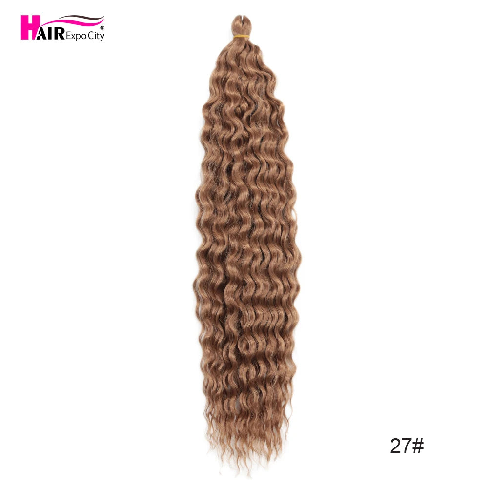 22 Inch Water Wave Twist Crochet Hair | Braiding Extensions