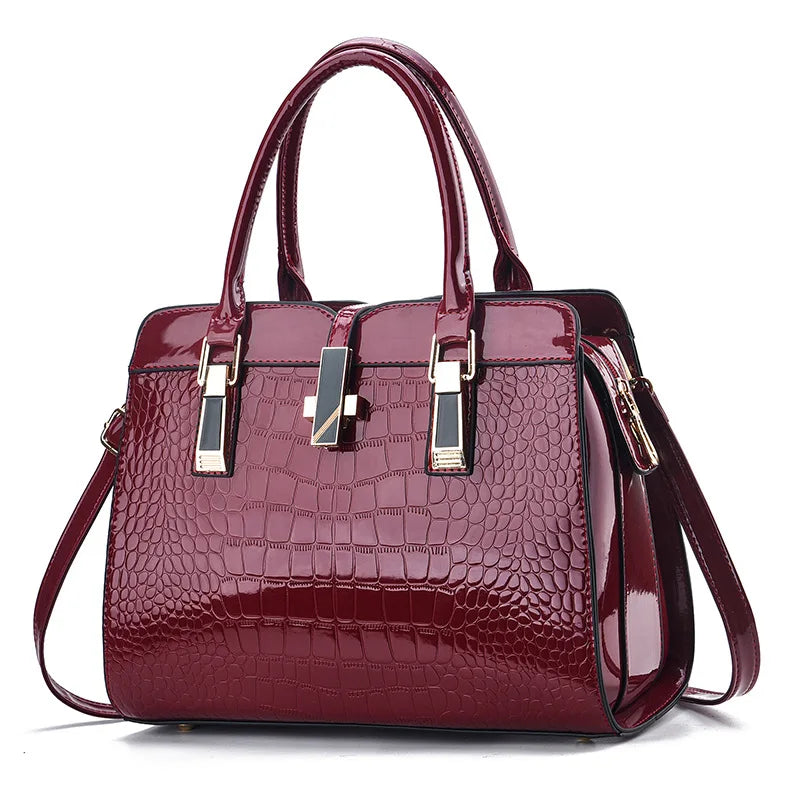 Luxury Brand Designer Women's Handbag | Large Capacity Single Shoulder Crossbody Bag & Crocodile Pattern Commuting Tote Luxegan