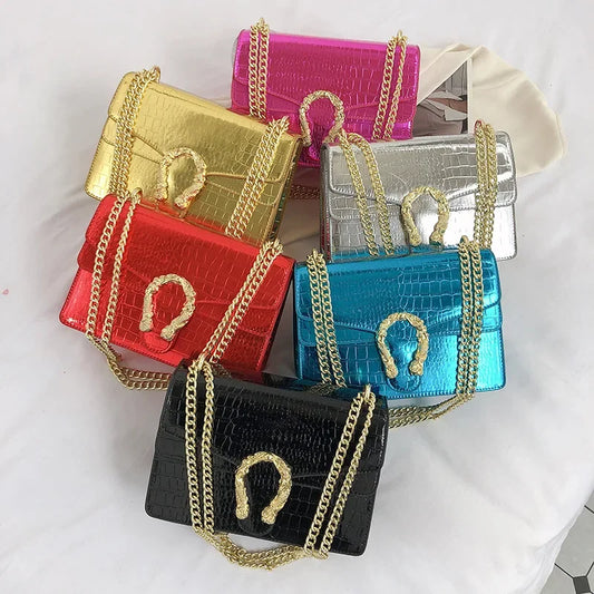 Hot Sale: New Crocodile Pattern Women's Bag | Simple Chain Crossbody & High-End Handbag Luxegan