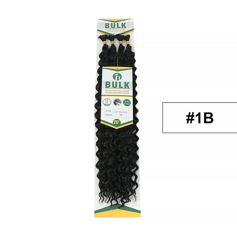 Deep Wave Boho Braids Synthetic Hair – Bulk Braiding Hair for Boho & Knotless Styles