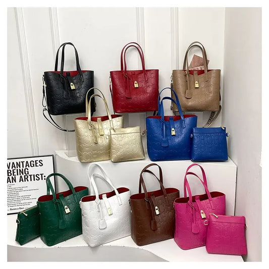 Women's New Large-Capacity Bucket Bag | Winter Fashion Letter Printing Temperament Versatile Messenger Bag Luxegan