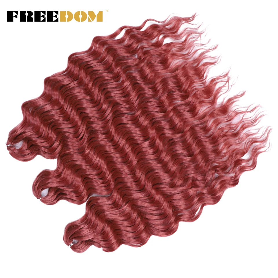 FREEDOM Synthetic Water Wave Crochet Braiding Hair 24 Inch – Ombre & Multi-Tone | 88 Colors | 300g - view 63