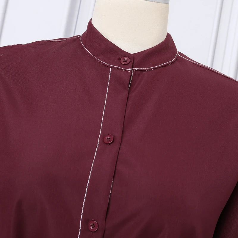 ZANZEA Fashion Long Shirt Dresses Women Elegant Streetwear Office Lady Midi Vestidos Belted Casual Autumn Long Sleeve Party Robe
