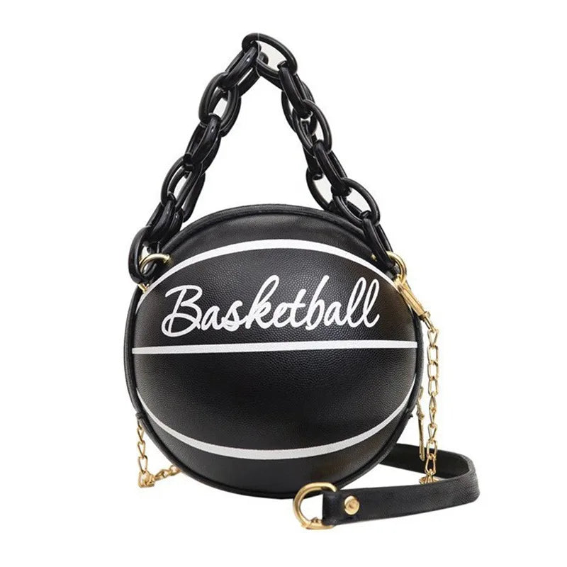 Hot Selling Ladies Spherical Bag | Personality Basketball Bag & New Shoulder Messenger Bag (Korean Round Bag Women's Bag) Luxegan