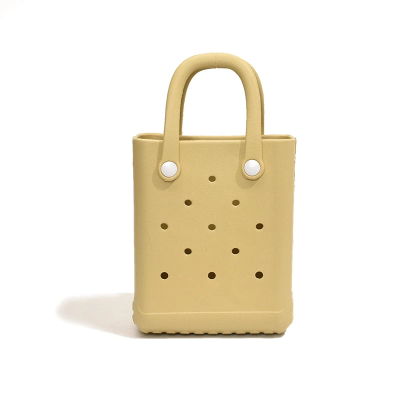 Hard Waterproof PVC Bucket Bag | Lightweight Beach & Travel Handbag Luxegan