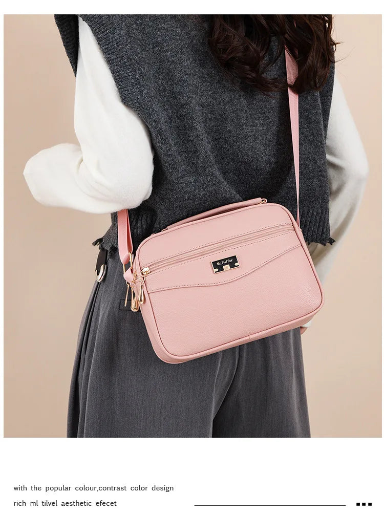 Large Capacity Foreign Trade PU Small Square Bag | New Women's Simple Handbag & Versatile Crossbody Purse Luxegan
