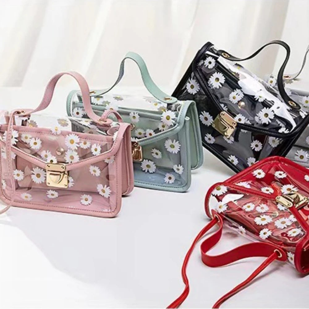 Women's Cute Print Transparent Crossbody Bag | Diagonal Straddle Shoulder Bag Luxegan