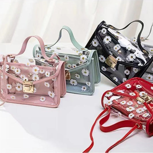 Women's Cute Print Transparent Crossbody Bag | Diagonal Straddle Shoulder Bag Luxegan