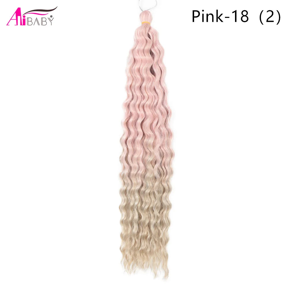 Ariel Curl Crochet Hair 22in – Ocean Wave Ombre Braiding Hair | 100g | 38 Colors | 1 or 3 Pcs - view 6