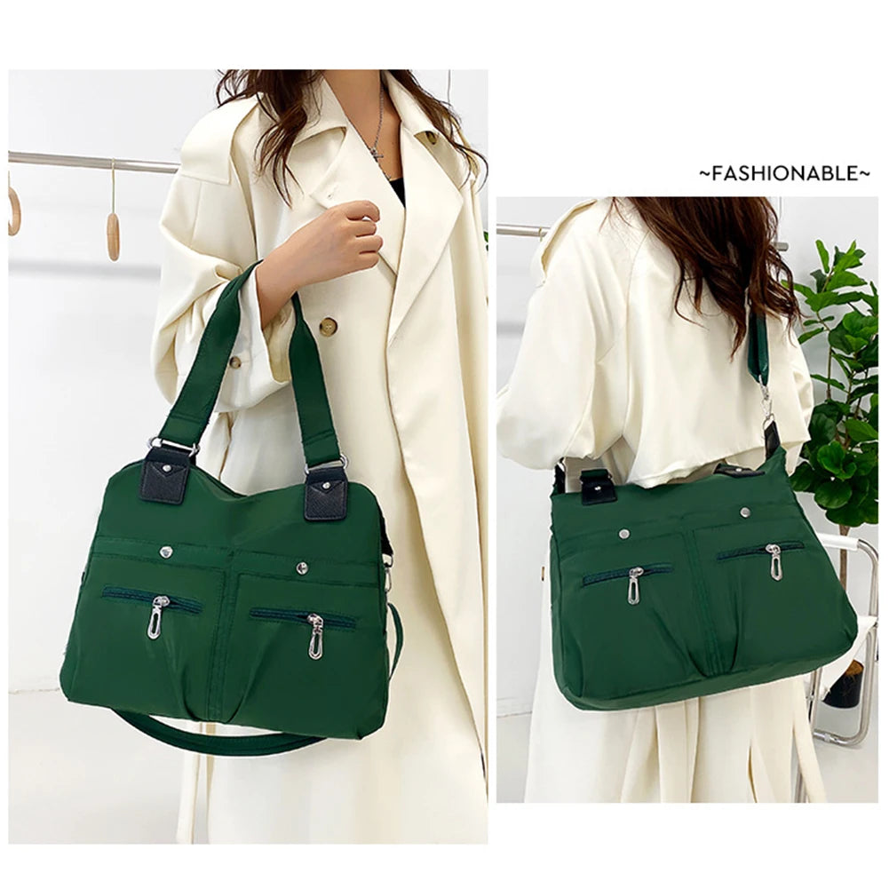 Woman Vintage Handbag Casual Crossbody Shoulder Bag | Nylon Waterproof Messenger Bags for Ladies | Diagonal Bag Travel Purses Luxegan