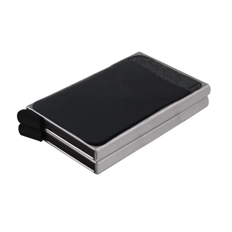 Automatic Pop Up Wallet Aluminum Double Card Case RFID Credit Card Holder Minimalist Metal Wallet Hold 12 Cards Wallet for Men