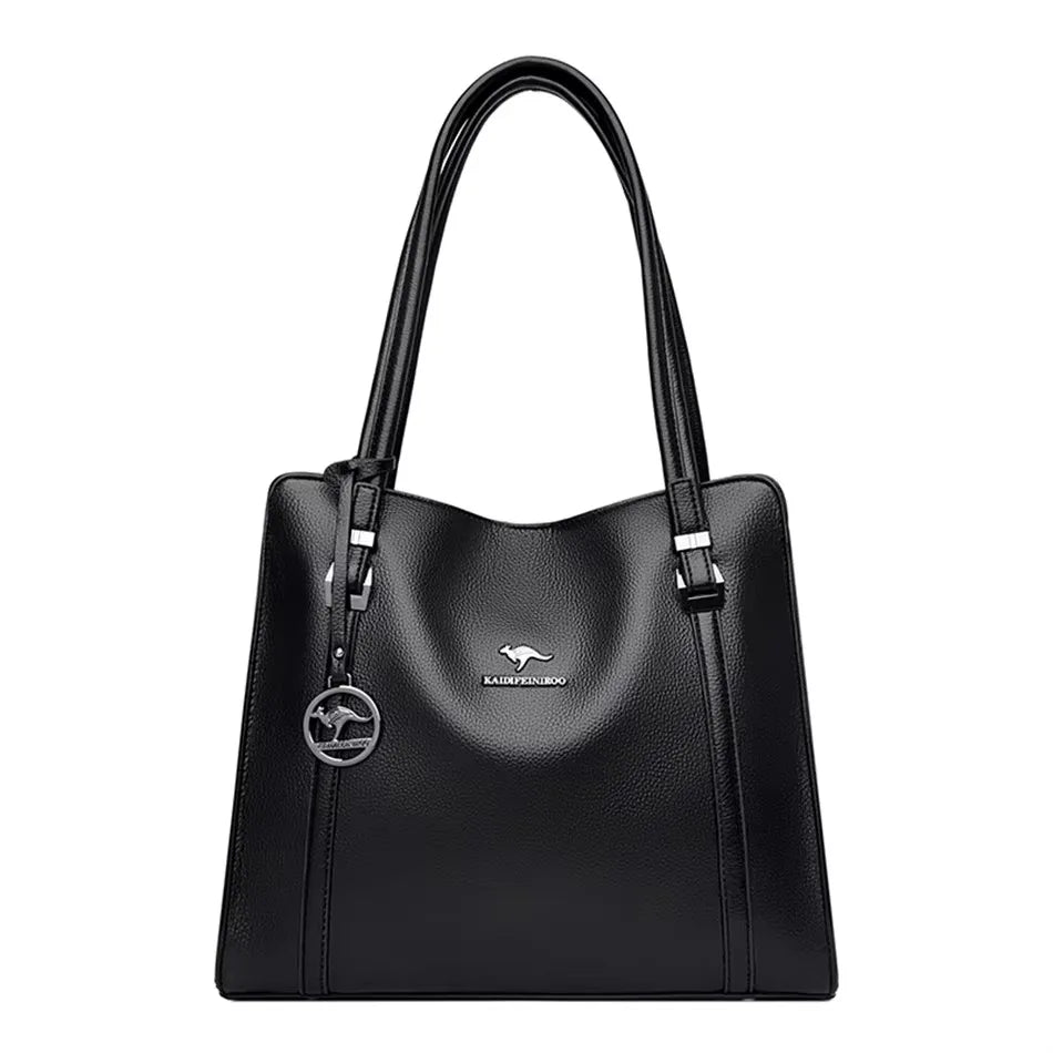 Luxury Handbag Fashion Print Large Capacity Soft Leather Women Shoulder Crossbody Bag | Leisure Designer Ladies Purses and Handbag Luxegan