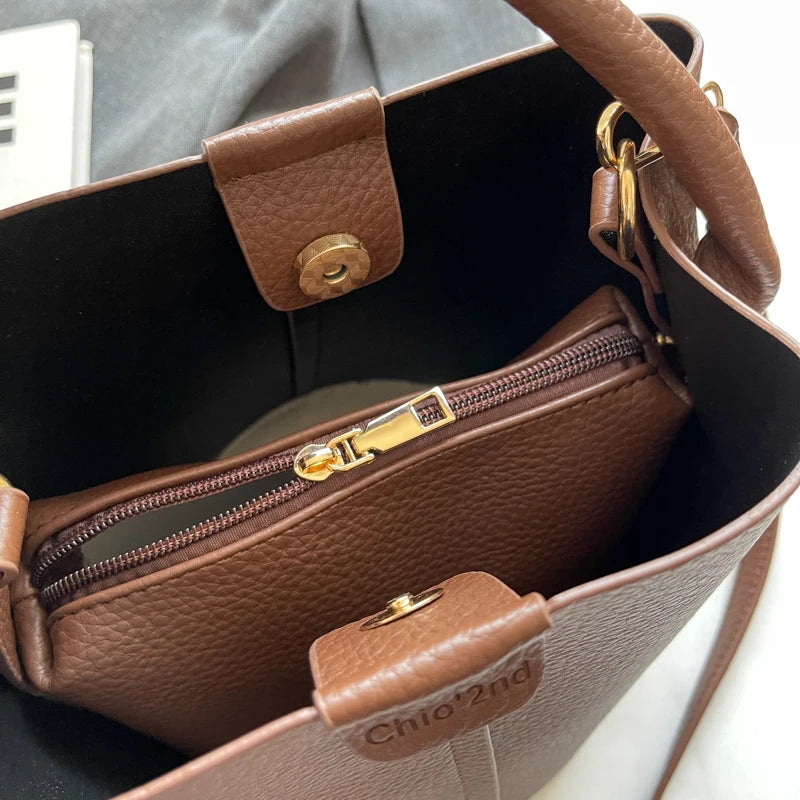Senior Sense Retro Color Small Bag | Women's New Crossbody Bag & Super Fire Bucket Bag Luxegan