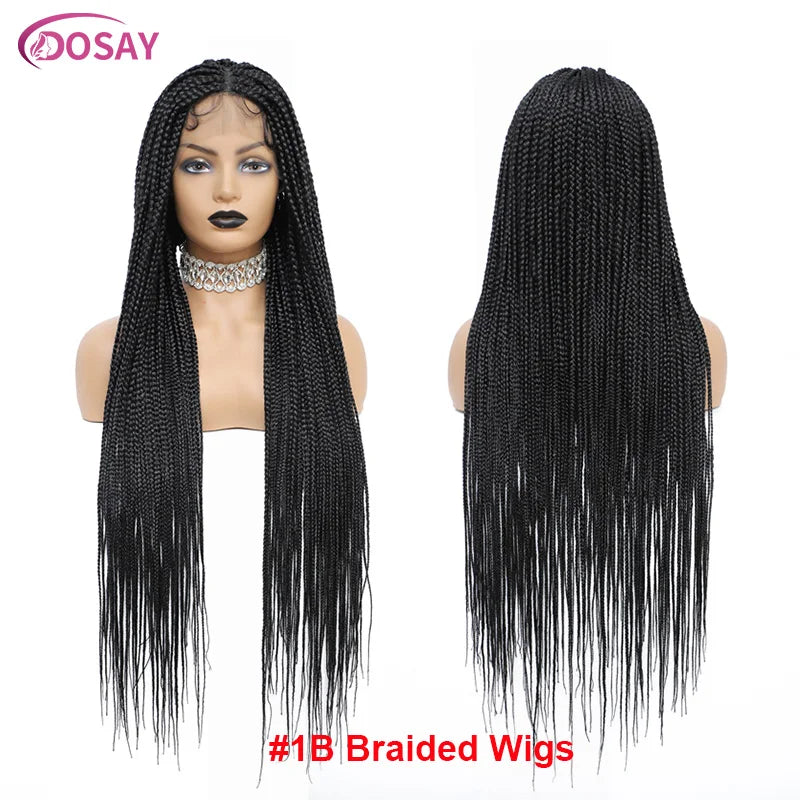 36 Inch Knotless Cornrow Box Braided Wig | HD Full Lace | Hand Tied