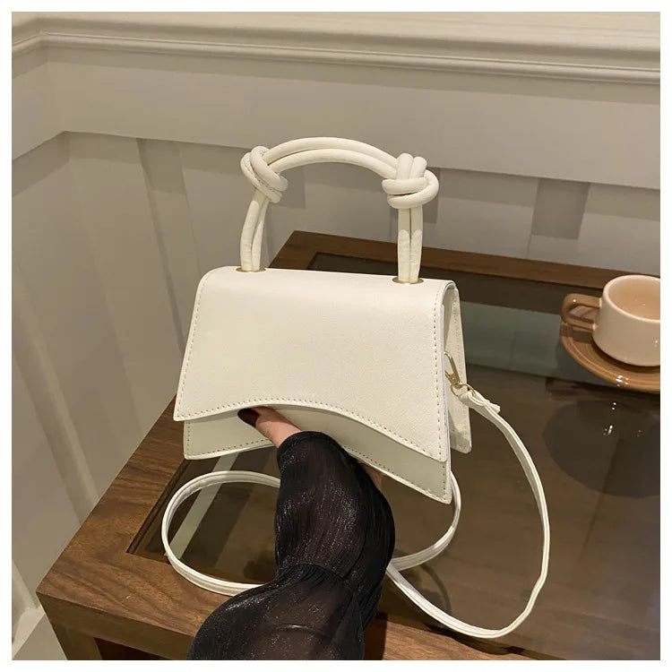 Fashionable Women's Shoulder Bag | Pure Color Trendy Crossbody Bag & Simple Casual Diagonal Bag (Small Square Bags for Autumn & All Seasons) Luxegan