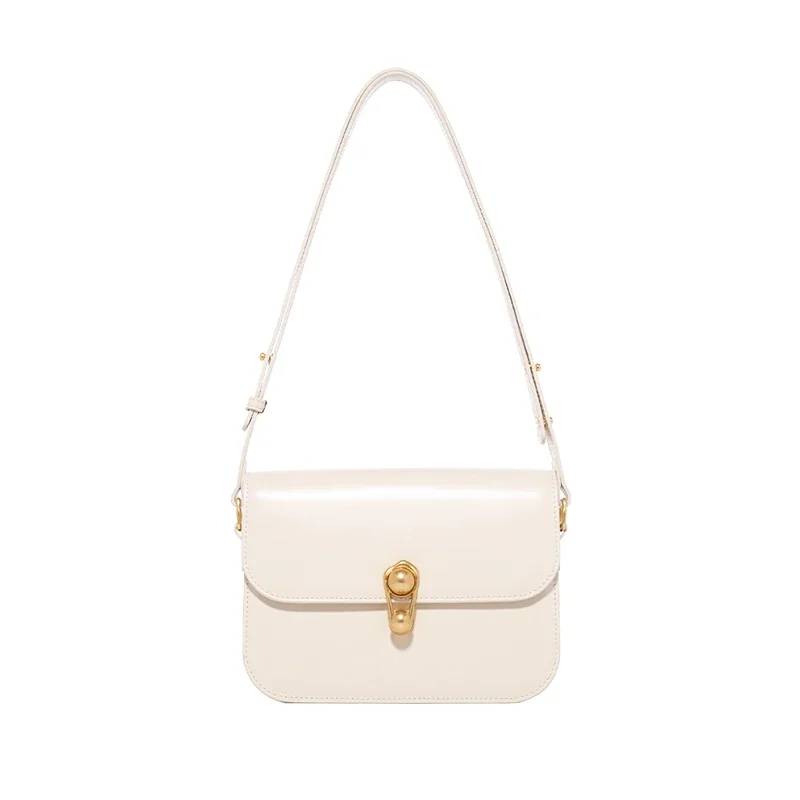 Women's Bag Luxury Brand | New Fashion Shoulder & Crossbody Square Bags (Designer Split Leather Tote Handbag with Lock) Luxegan