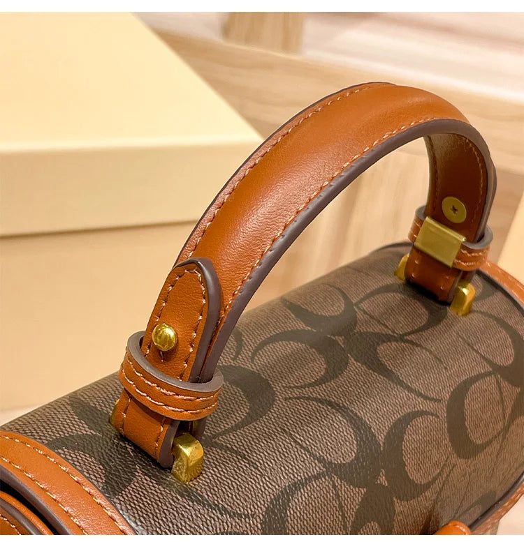 New Minimalist & Fashionable Small Handbag | Contrasting Color Women's Crossbody Bag (High-End Carriage Style, Portable Box Bag)