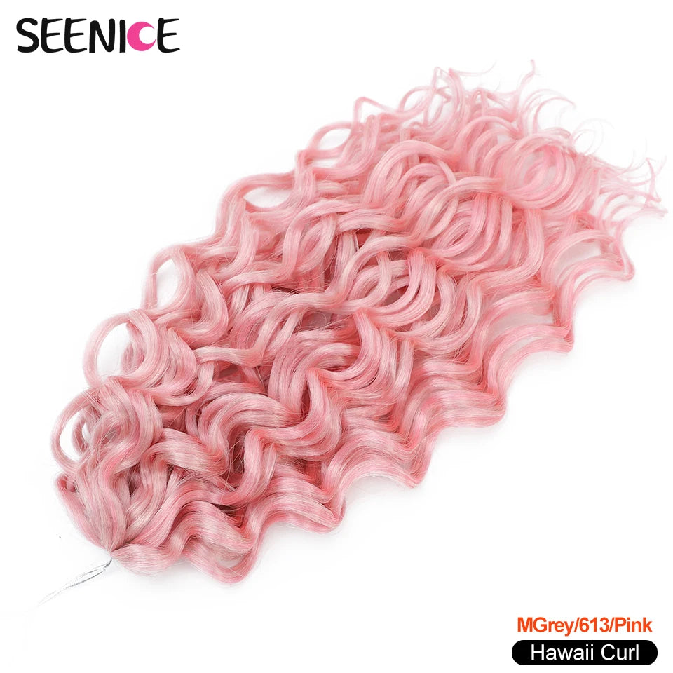 Afro Curls Deep Wavy Twist Crochet Hair Extensions – Ombre Synthetic Braiding Hair for Women - view 5
