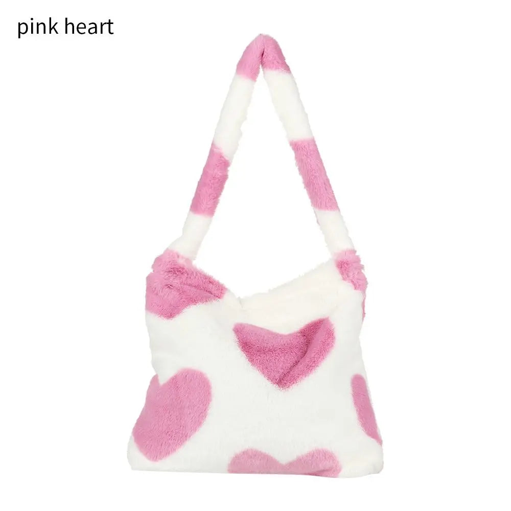 Plush Tote Bag | Fluffy Shoulder & Top-Handle Handbag Luxegan