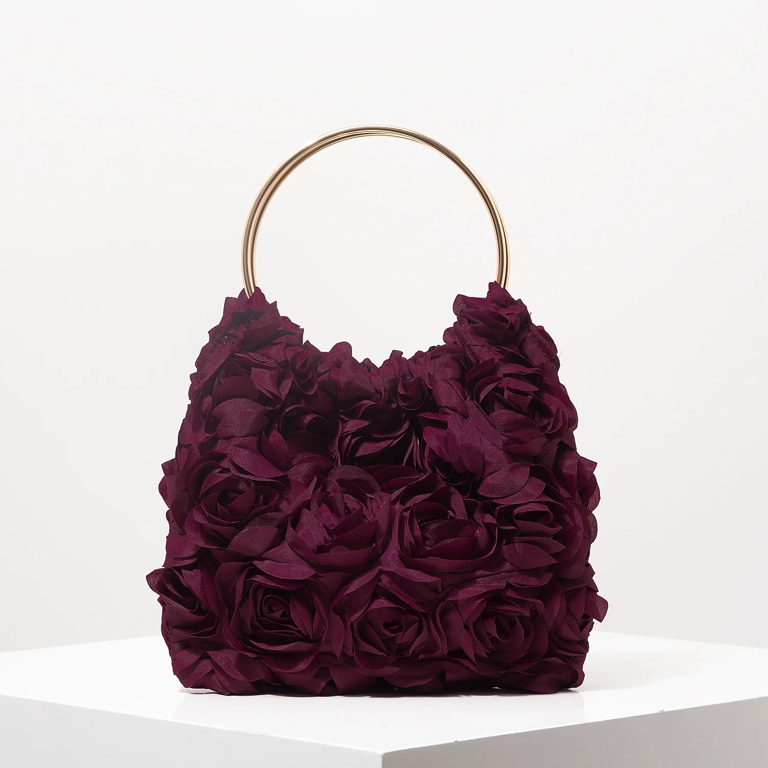 Luxury Rose Flower Tote Bags for Ladies | Elegant Party Bag & Wedding Handbag Luxegan