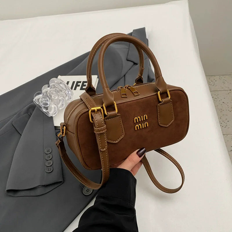 Matte Frosted Bowling Bag | Women's Luxury Crossbody & Handbag Luxegan