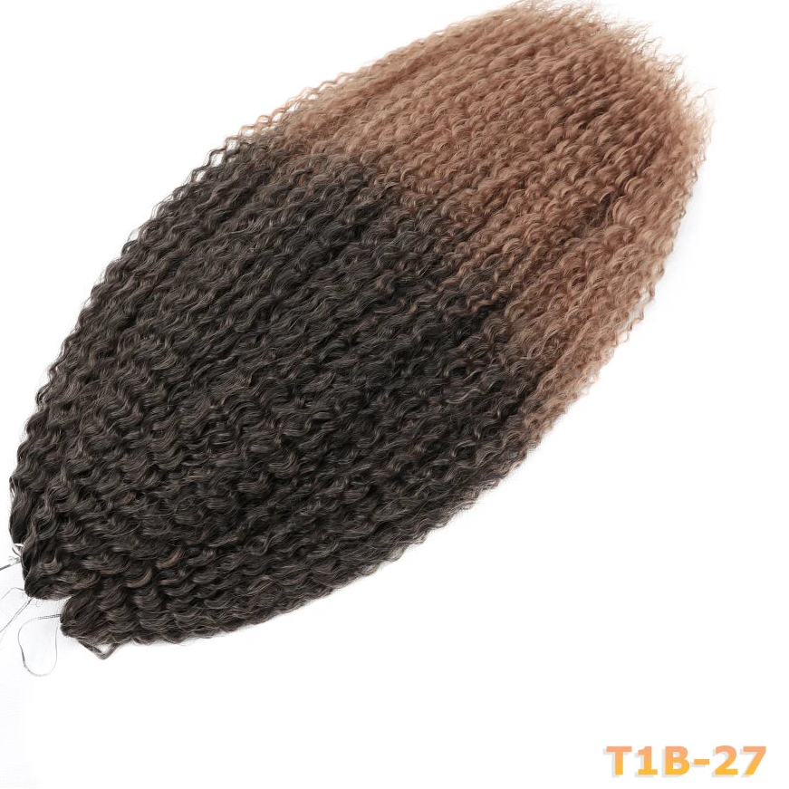 Afro Kinky Curly Crochet Hair Extensions – Kanekalon Ombre Braiding Hair 20–28in | 35 Strands/Pack - view 13