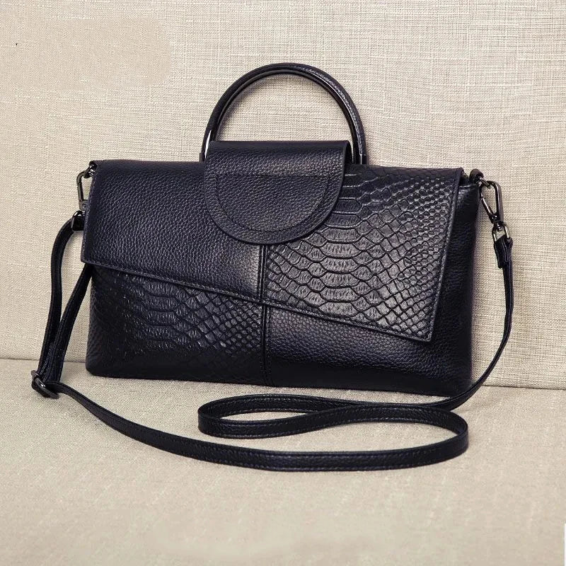Luxury Designer Soft PU Leather Handbag | Sophisticated Female Flap Purse | Elegant Ladies Shoulder &