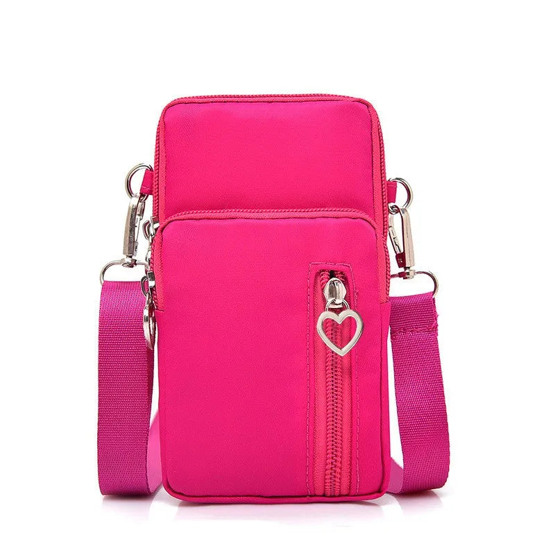Waterproof Mobile Phone Bag | Sophisticated Mini Oxford Crossbody Purse | Elegant Multi-Layer Zipper Travel Bag | "Dignified" Soft Nylon Bag for Versatile Outdoor Styling Luxegan