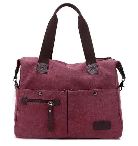 New Arrive Women's Vintage Canvas Messenger Bag | Large Casual Tote Handbag & Crossbody Shoulder Bag for Ladies (Travel Bag) Luxegan