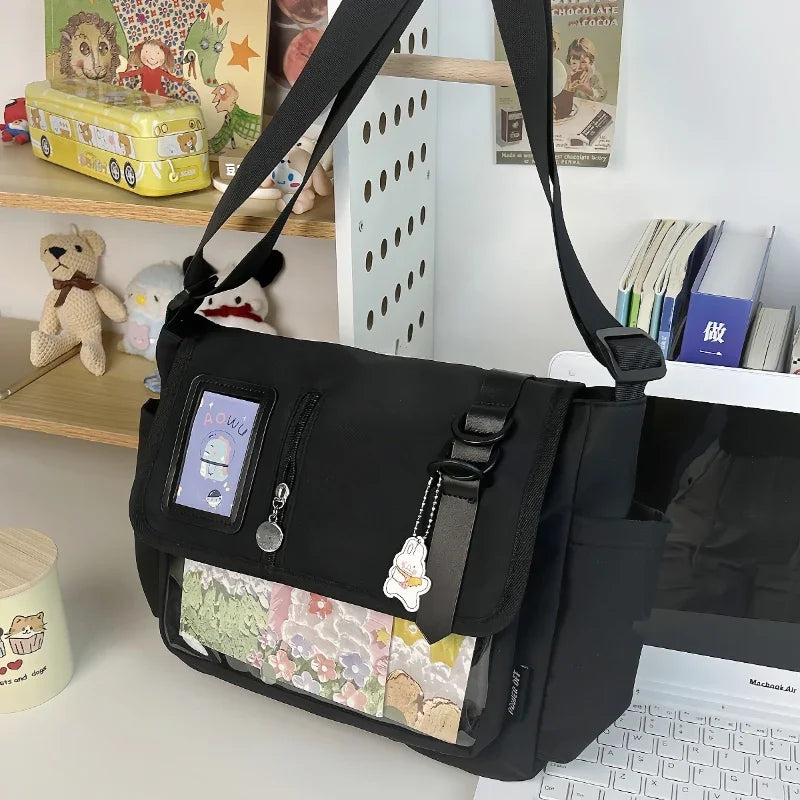 Polyester Solid Itabag | Moderate Harajuku Y2K Satchel Bag Luxegan