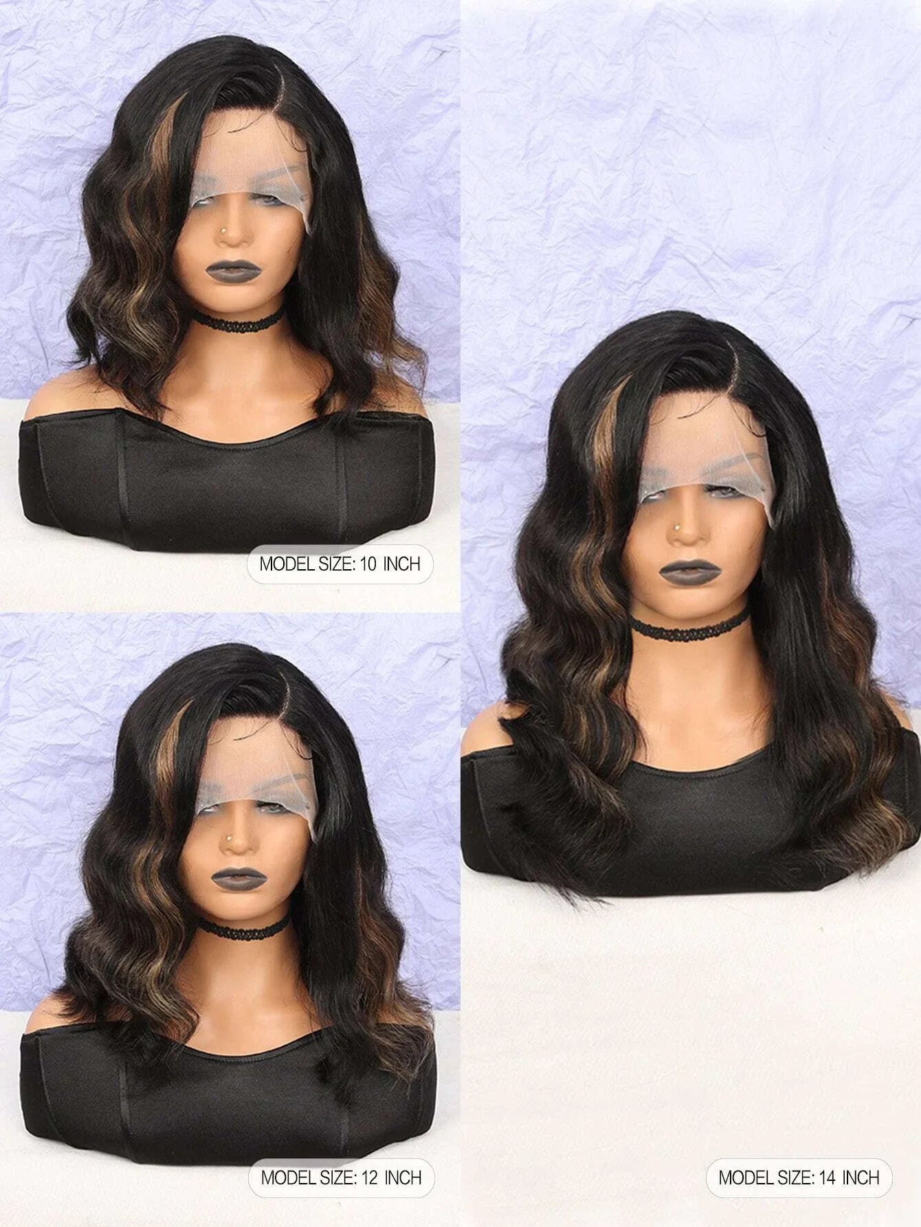 High-Density Mixed #30 Body Wave Bob | Sophisticated 13x5x1 HD Transparent T-Part Lace | Elegant "Caramel Highlight" Brazilian Human Hair | "Dignified" 8–16 Inch Pre-Plucked Remy Wig for Radiant Versatile Styling Luxegan