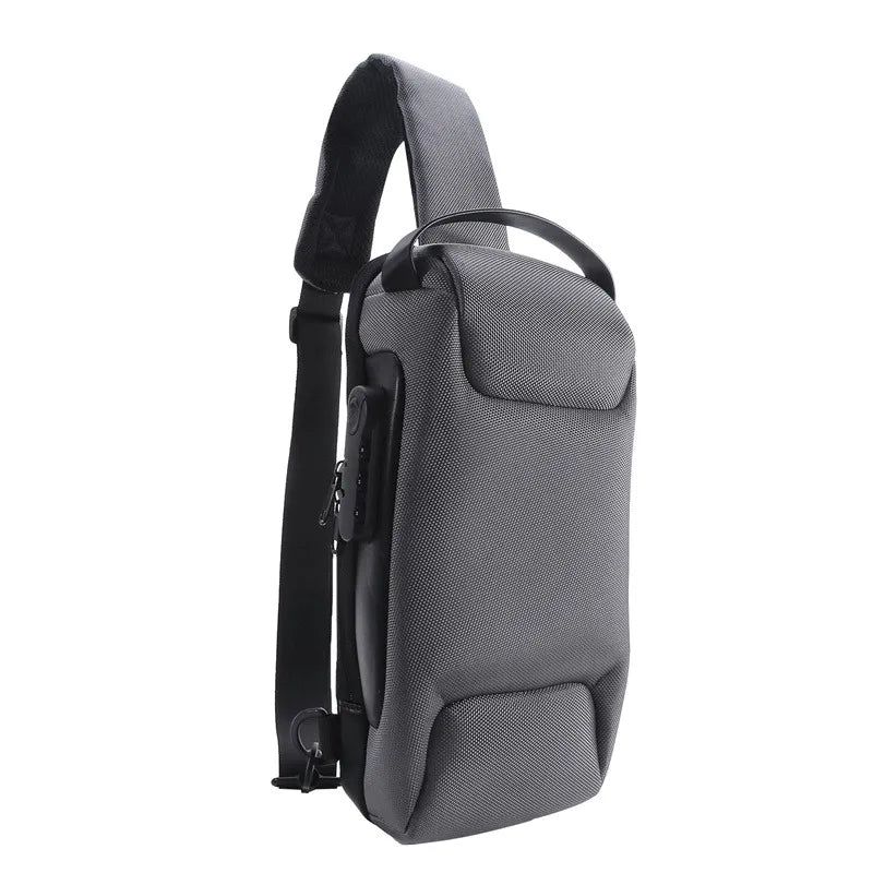 Men's USB Charging Crossbody Chest Pack | Anti-Theft Waterproof Bag Luxegan