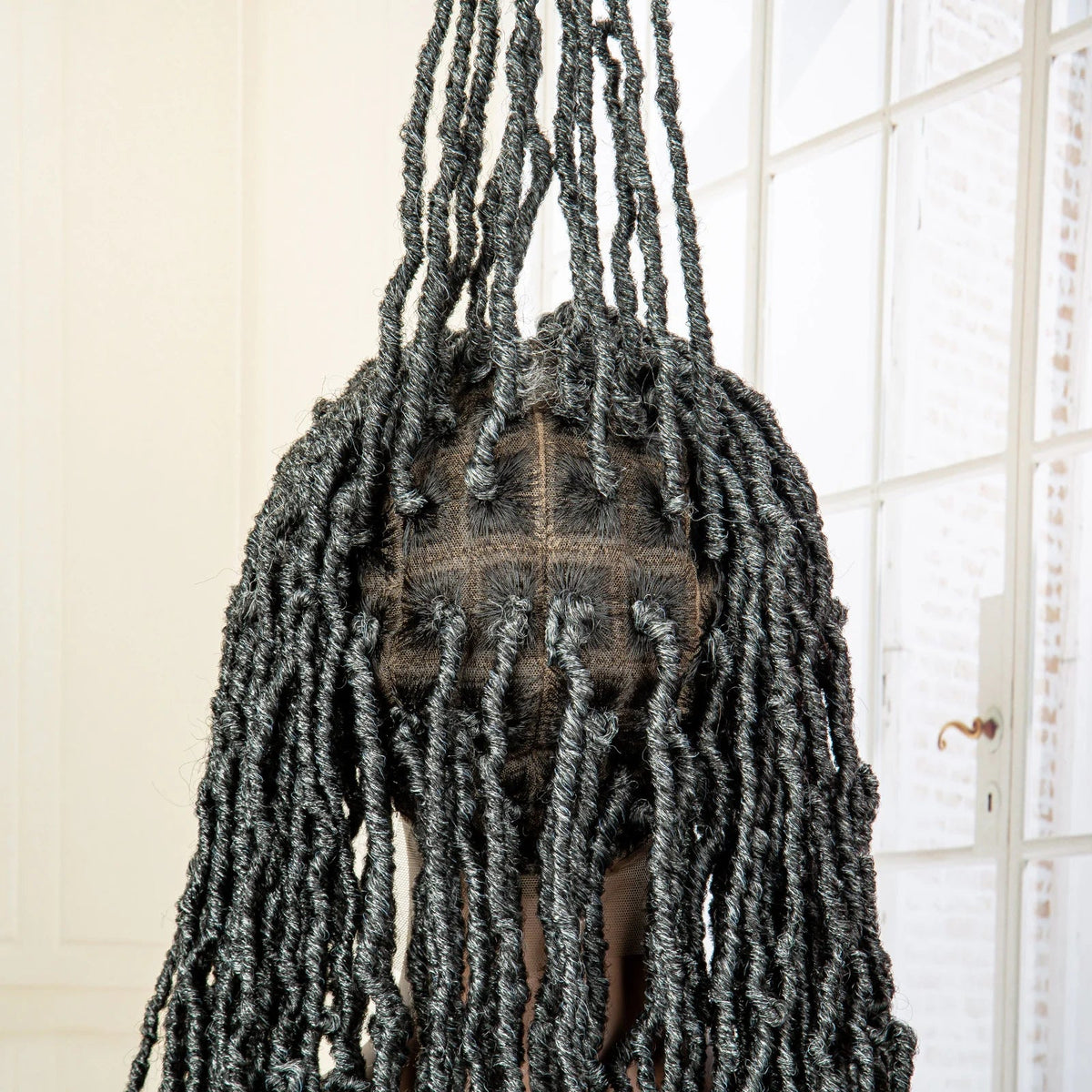 Super Long 36 Inches Synthetic Full Lace Dreadlock Box Braided Wigs for Afro Black Women Black Knotless Braiding Wigs Luxegan