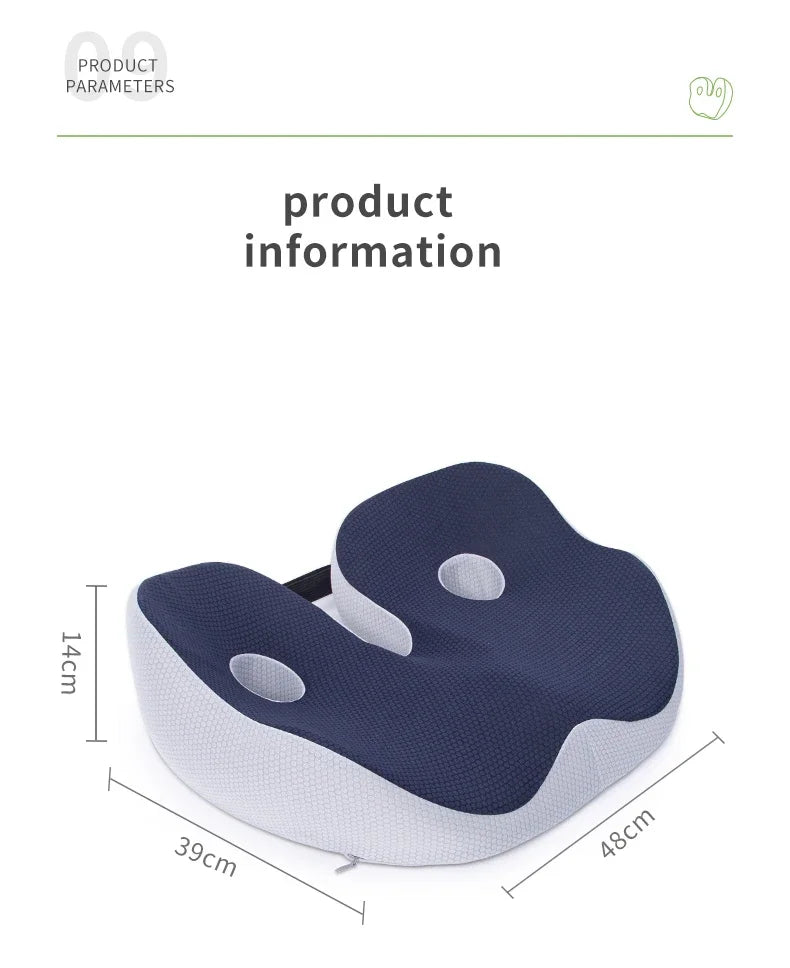 Comfort Memory Foam Office Chair Cushion | Sophisticated "Coccyx & Sciatica" Relief Silhouette | Elegant Tailbone & Prostate Support Pad | "Dignified" High-Performance Massage Cushion for Radiant Versatile Styling Luxegan