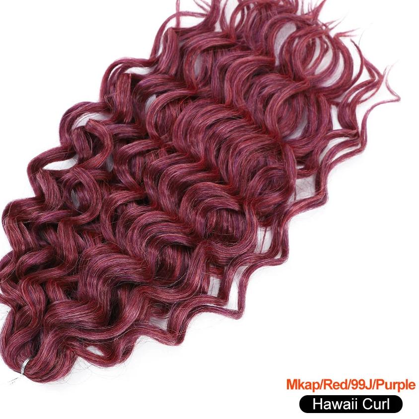 Deep Wave Twist Crochet Hair | Ombre Afro Curls Braiding Extensions | 18–24 Inches Luxegan