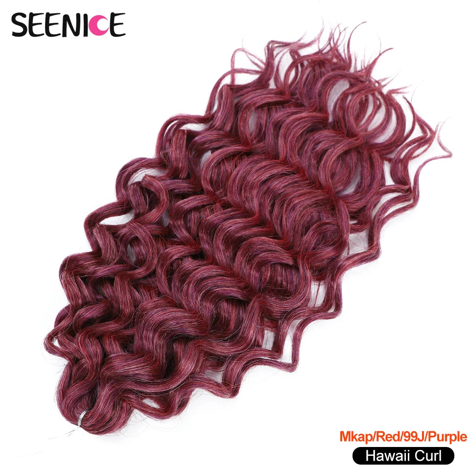 Afro Curls Deep Wavy Twist Crochet Hair Extensions – Ombre Synthetic Braiding Hair for Women - view 11
