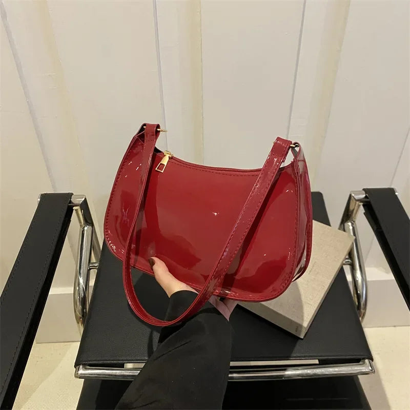 Spring Trendy Women's Solid Color Shoulder Bag | Versatile Small Square Design Luxegan