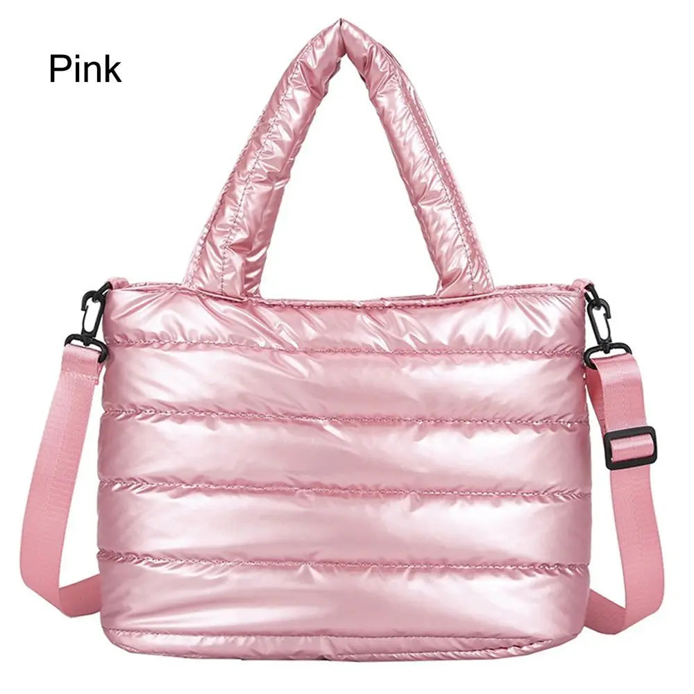 Puffer Tote Bag | Quilted Puffy Handbag & Crossbody Luxegan