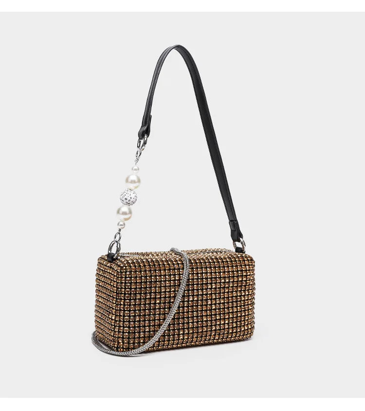 Sparkly Rhinestone Clutch | Elegant Party & Daily Crossbody Luxegan