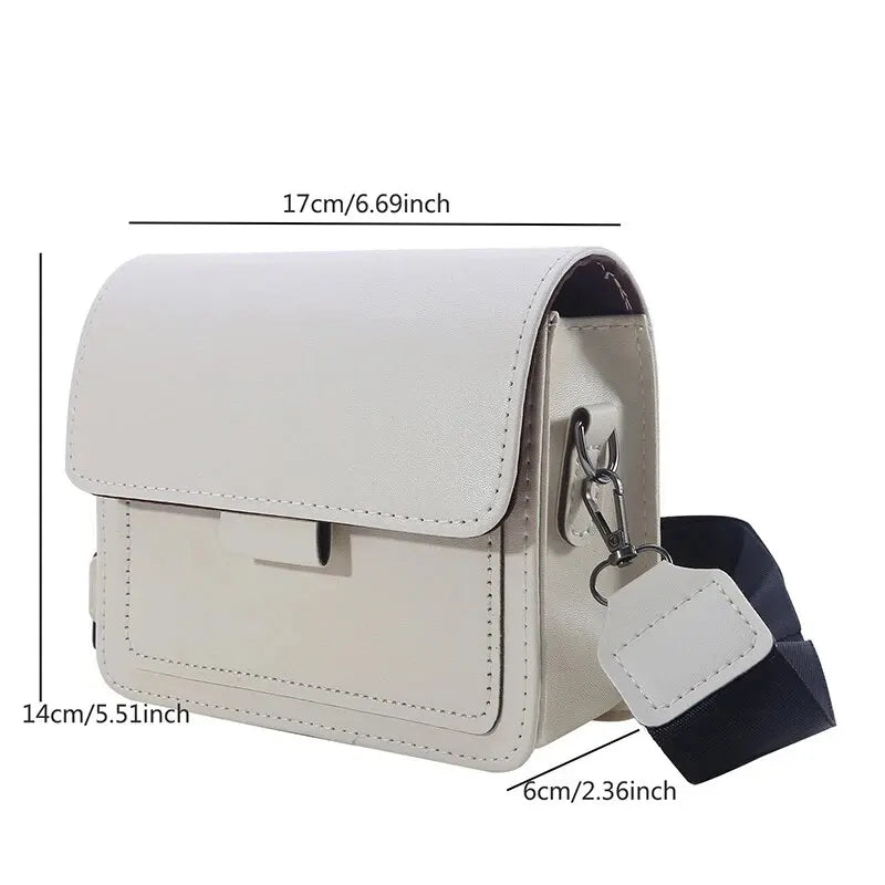 Classic Designer PU Leather Crossbody Bag for Women Travel Handle Handbag | Fashion Shoulder Messenger Bag Ladies Small Flap Bag Luxegan