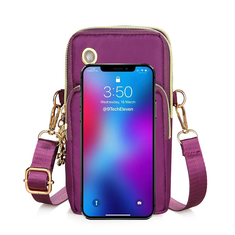 New Fashion Women's Mobile Phone Bag | Mommy Coin Bag & Neck Hanging Running Cover (Casual Crossbody Mini Bag) Luxegan