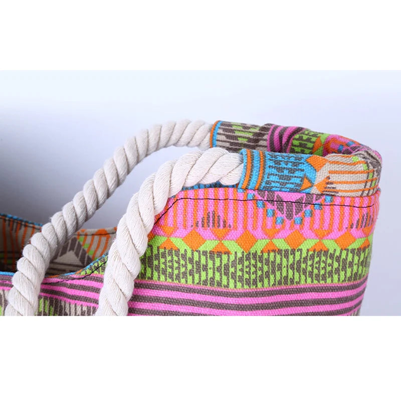 Casual Summer Beach Bag | High-Quality Canvas Handbag & Lunch Tote Luxegan