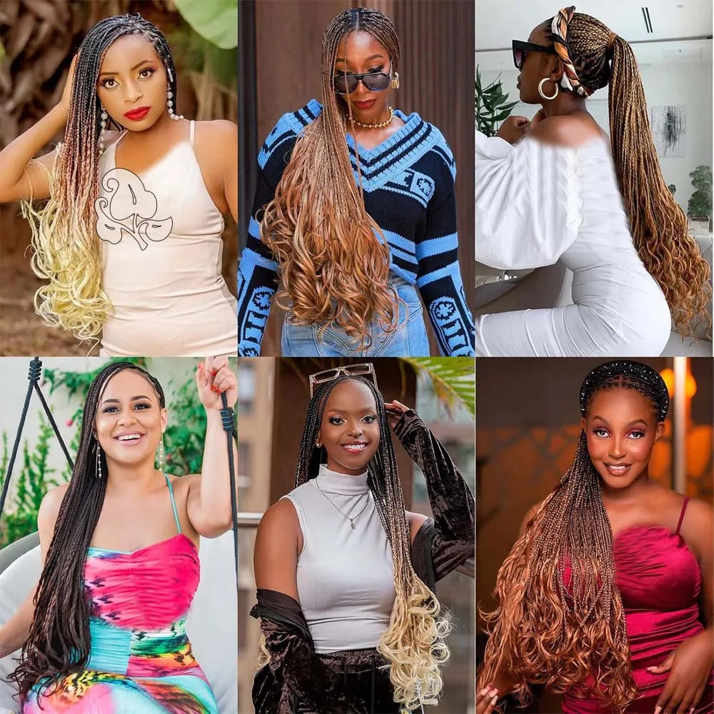Synthetic French Curl Crochet Braiding Hair – 24 Inch | Pre-Stretched | Loose Wave | 9 Ombre - view 2