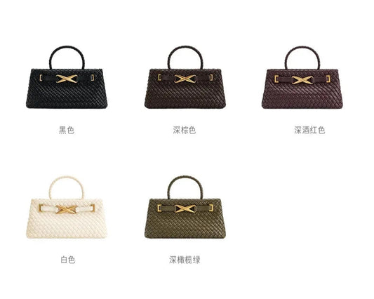 Woven Handbag | High-end Top Handle & Versatile Purse Luxegan