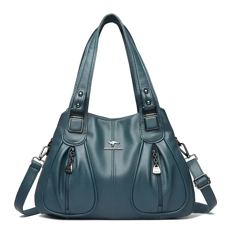 Luxury Handbag Fashion Print Large Capacity Soft Leather Women Shoulder Crossbody Bag | Leisure Designer Ladies Purses and Handbag Luxegan