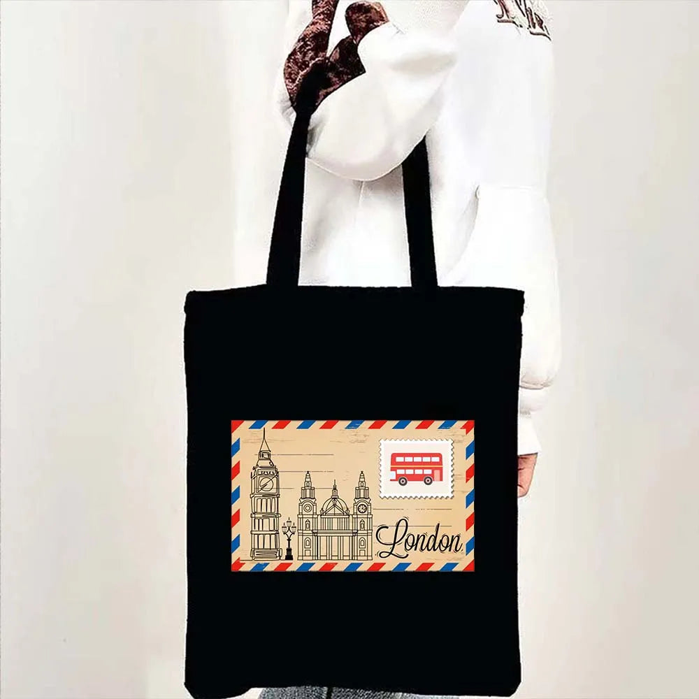 Woman's Large Capacity Canvas Tote Bag | Stylish Travel & Shopping Shoulder Handbag (Work, Gym, Grocery, Eco-Friendly) Luxegan