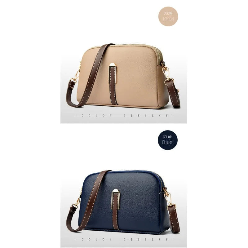 100% Genuine Leather Shoulder Bag | Women's Handbag & Designer Cowhide Flap Bag (Luxury Women's Messenger Crossbody Bags) Luxegan