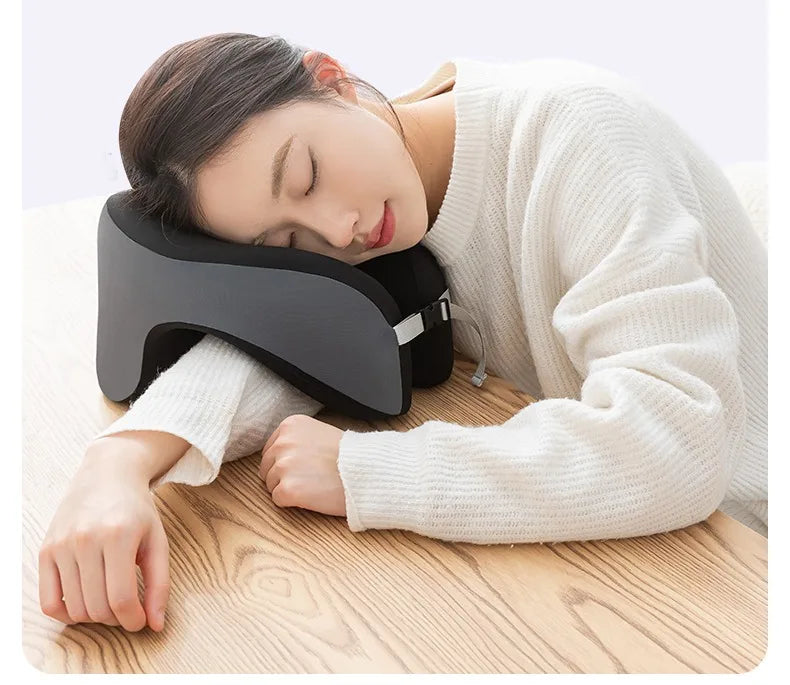 Memory Foam Office Chair Head Support | Sophisticated "Concave" Neck Silhouette | Elegant Adjustable Computer Chair Nap Pillow | "Dignified" High-Performance Support for Radiant Versatile Styling Luxegan