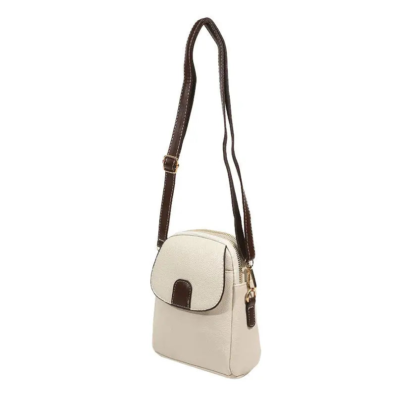 Fashion Leather Crossbody Bag for Women | Mini Shoulder Bag & Flip Zipper Messenger Bag (Students' Small Handbag) Luxegan